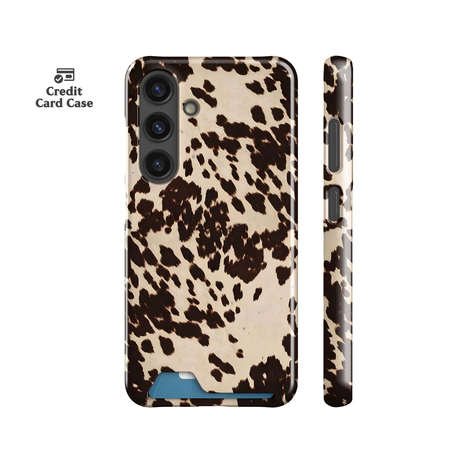 Speckled Cow Print Card Case