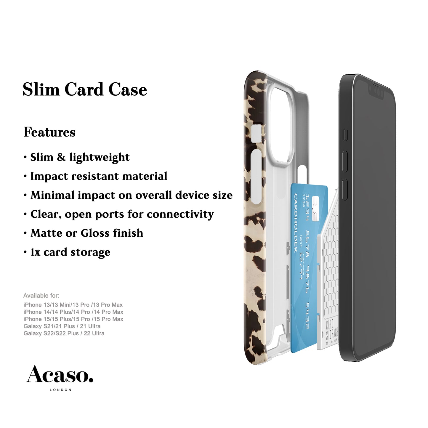 Speckled Cow Print Card Case