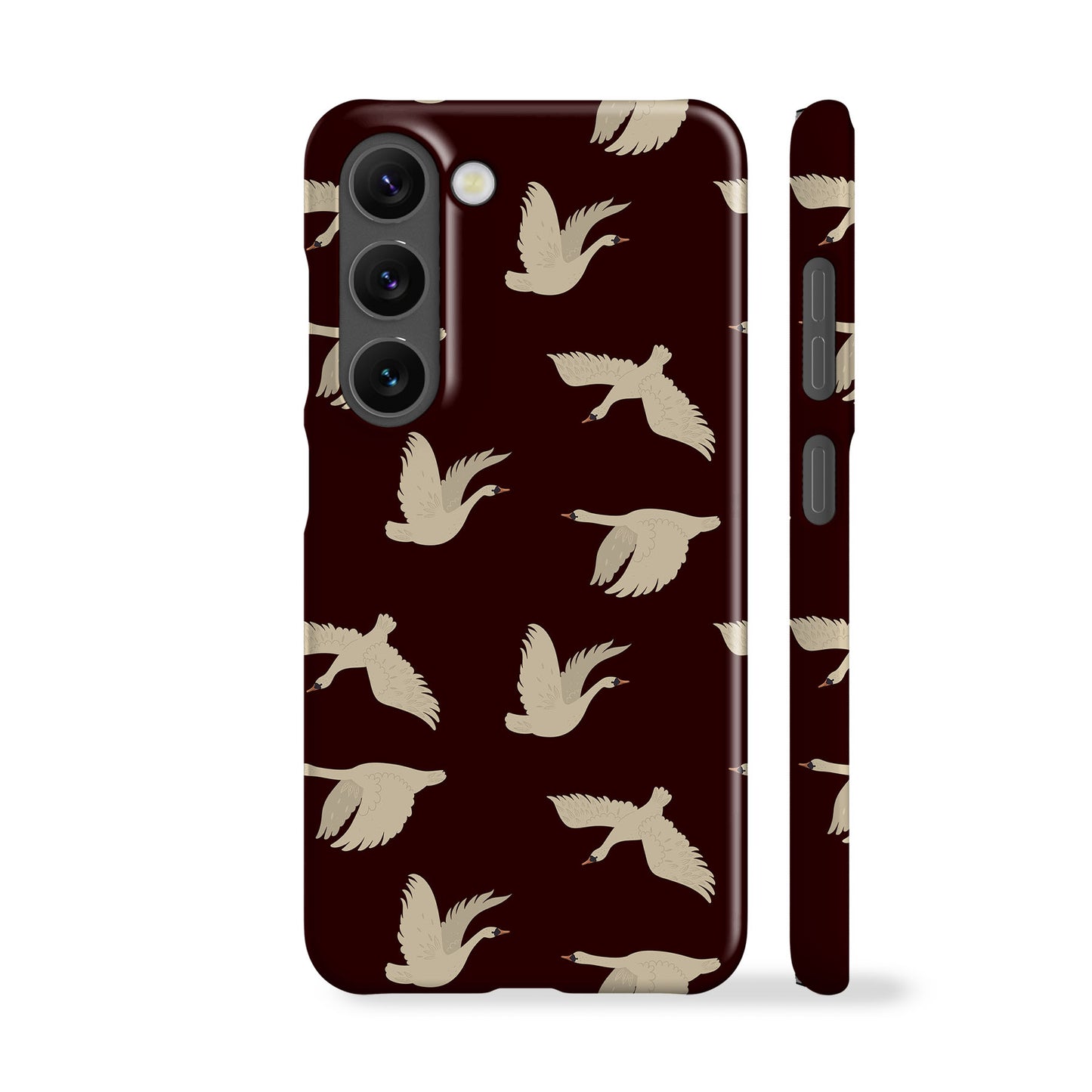 Swans Dark Burgundy Phone Case