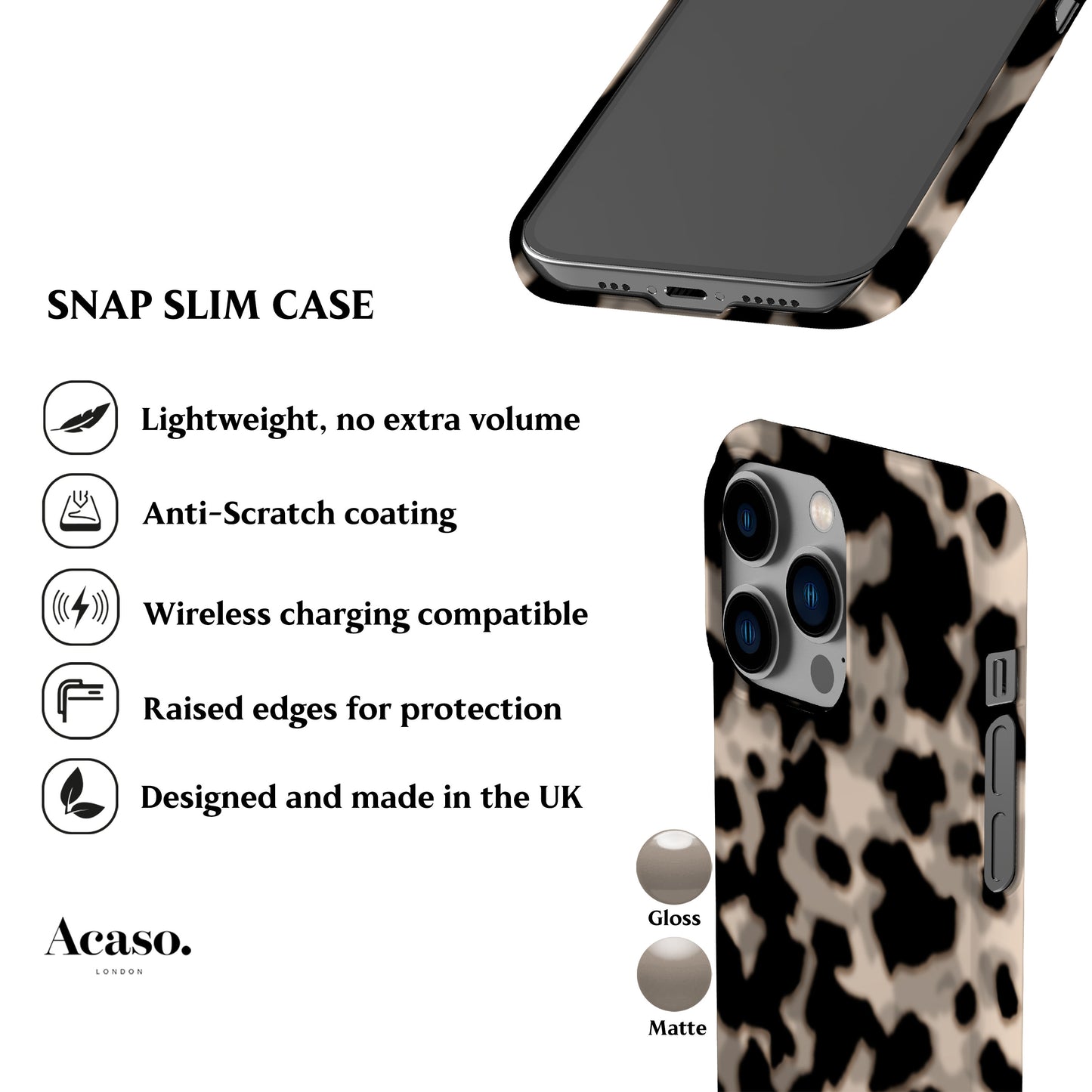 Tortoise Shell Almond Phone Case