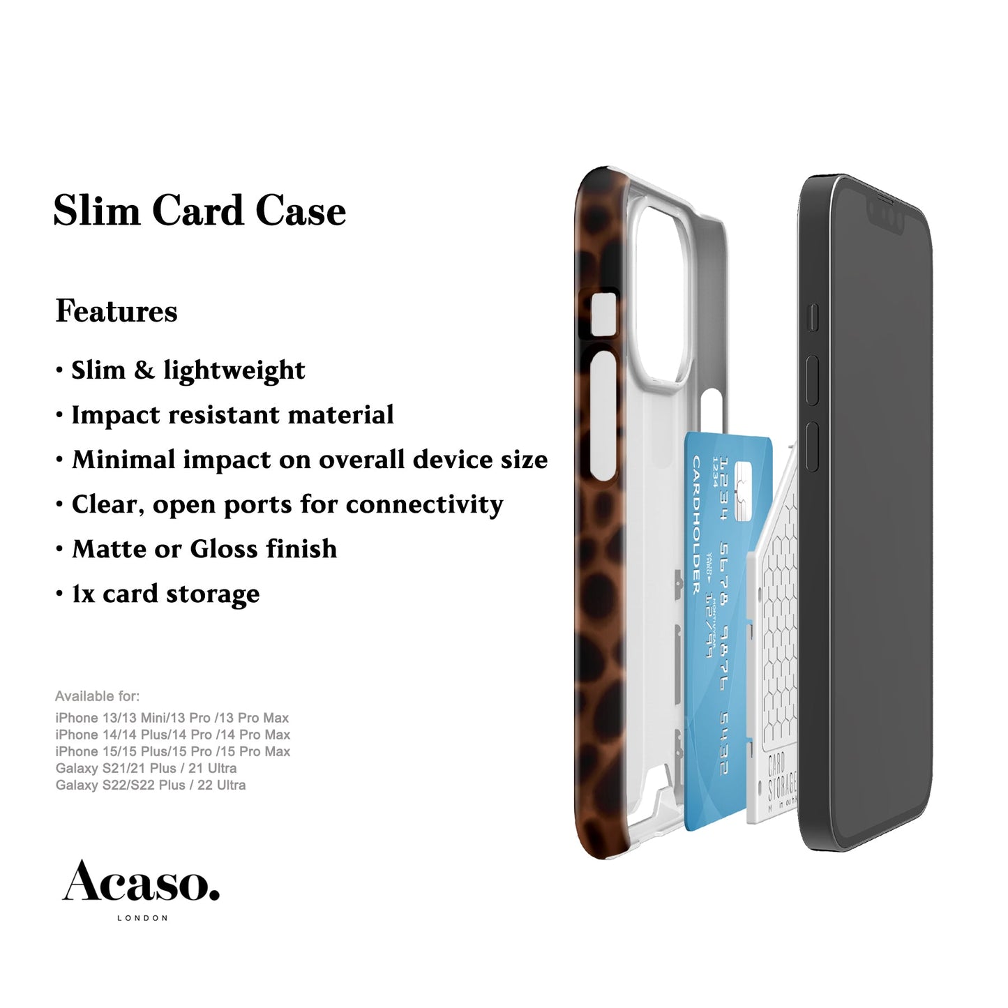 Tortoise Shell Toffee Card Case