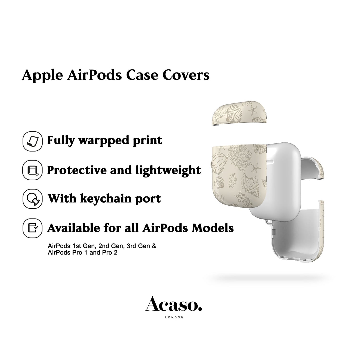 Vintage Shells AirPods Case Cover