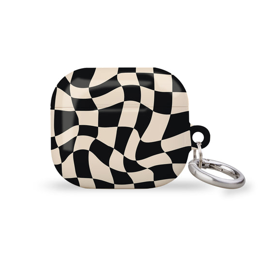 Wavy Check Black AirPods Case Cover