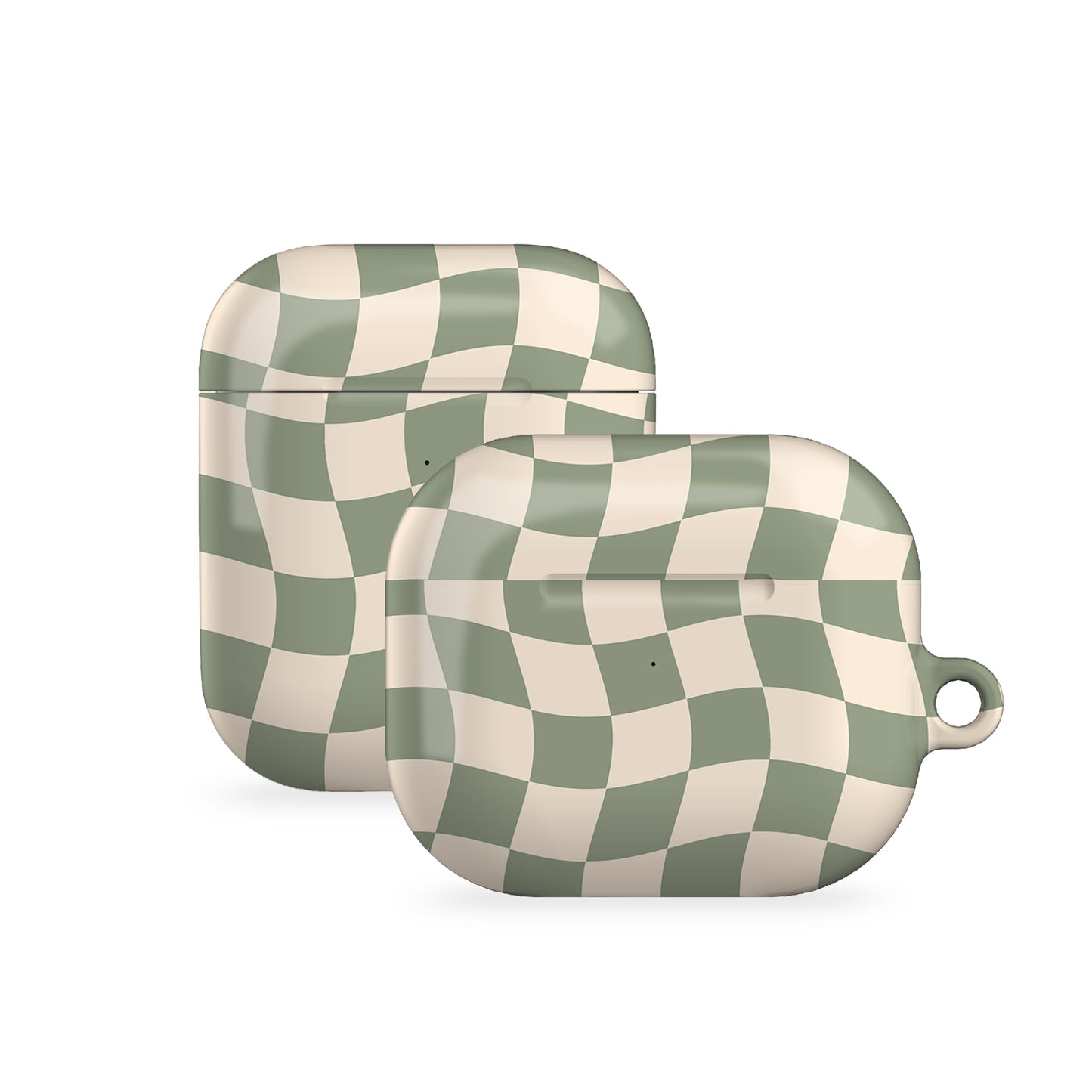 Wavy Check Pale Green AirPods Case Cover