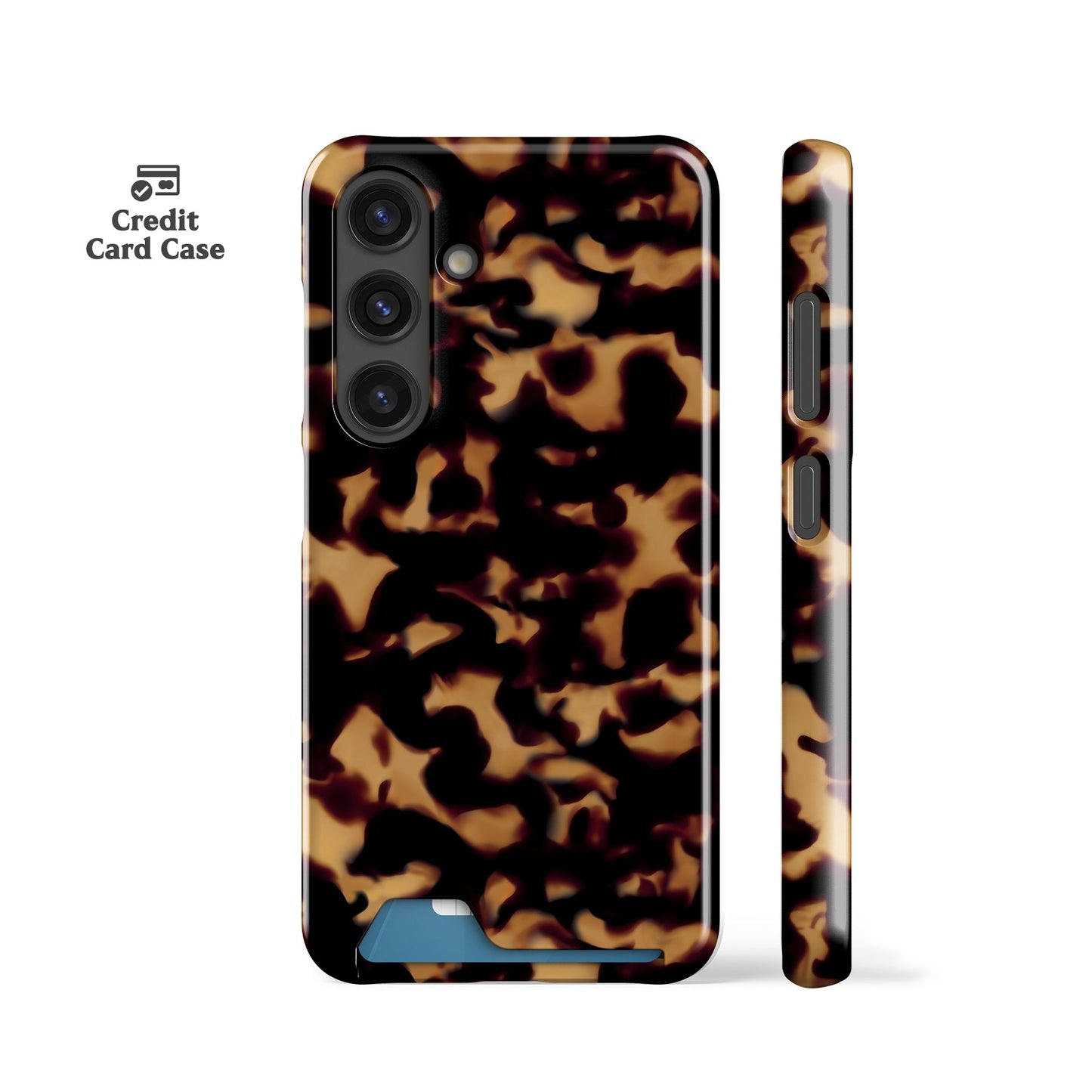 Wavy Tortoise Shell Card Case