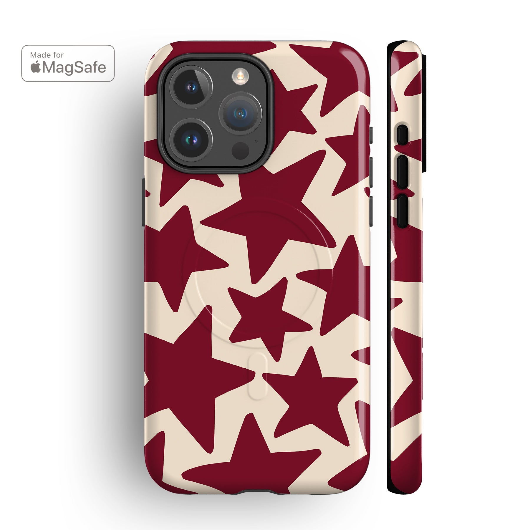 Burgundy Stars MagSafe iPhone Case Burgundy Stars MagSafe iPhone Case