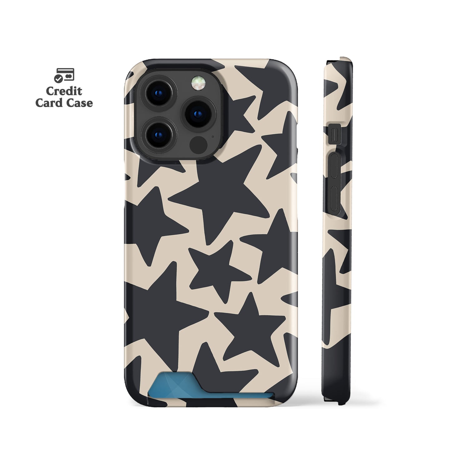 Wonky Stars Slim Card Case