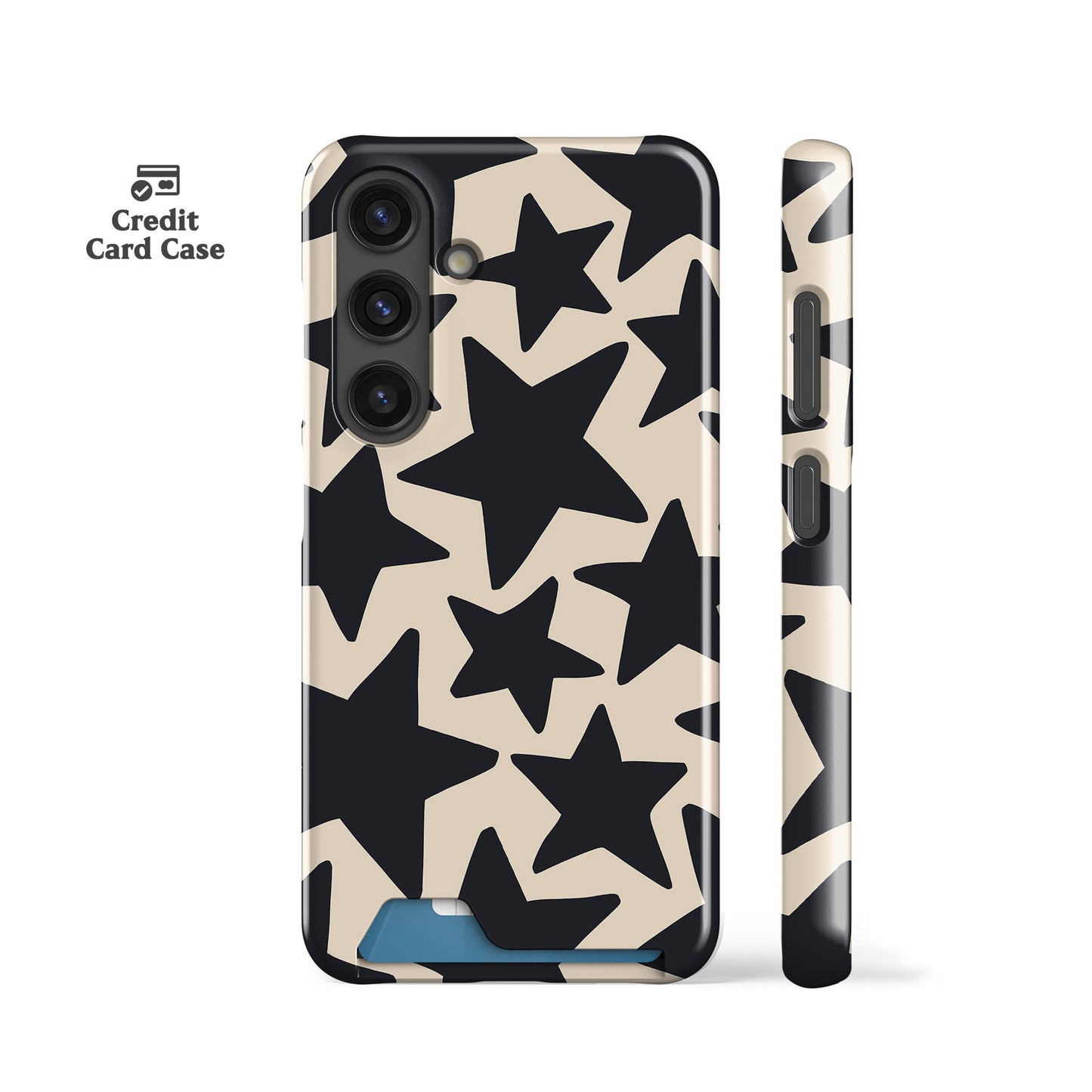 Wonky Stars Slim Card Case