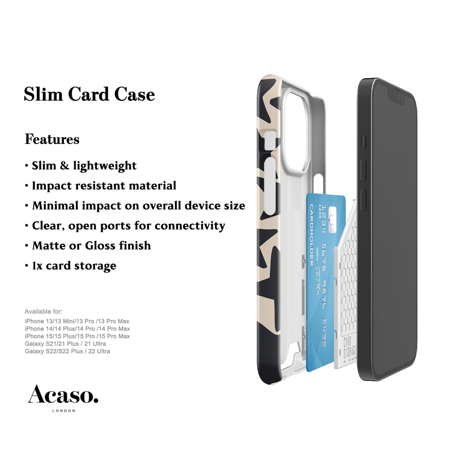 Wonky Stars Slim Card Case