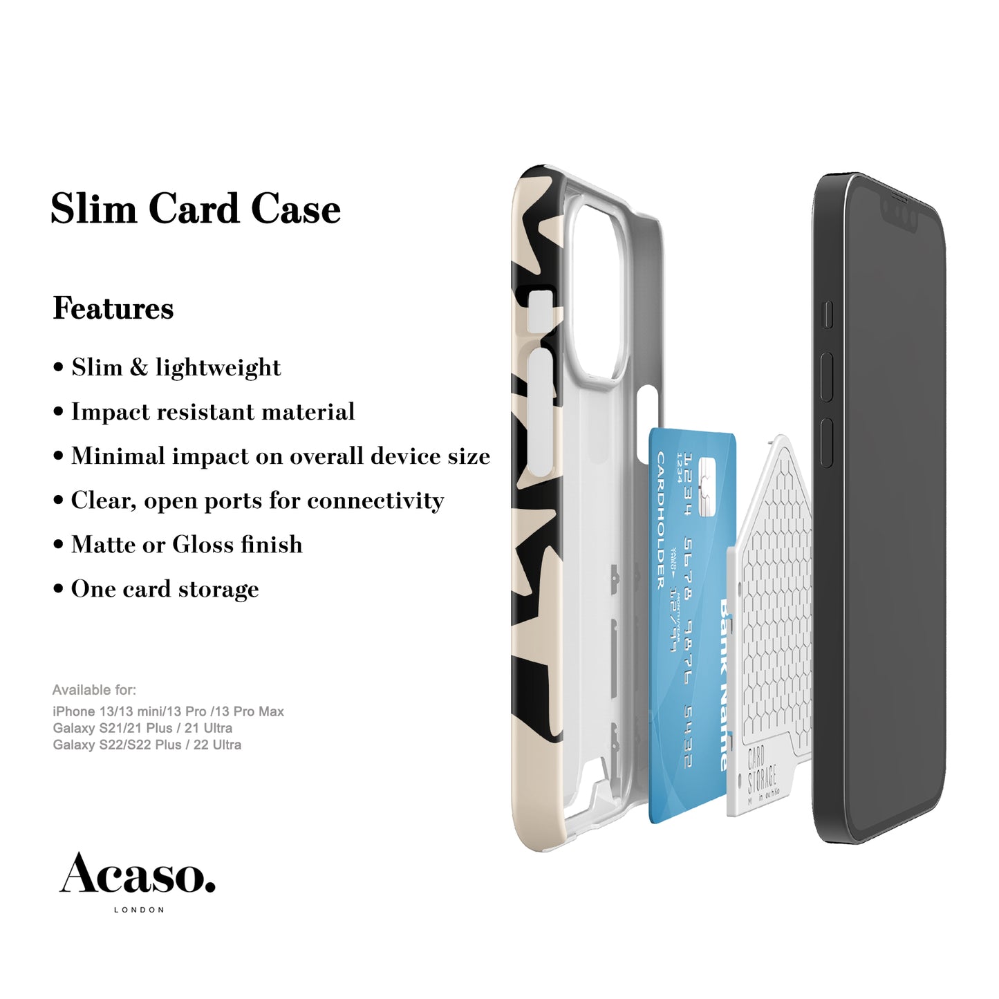Wonky Stars Slim Card Case