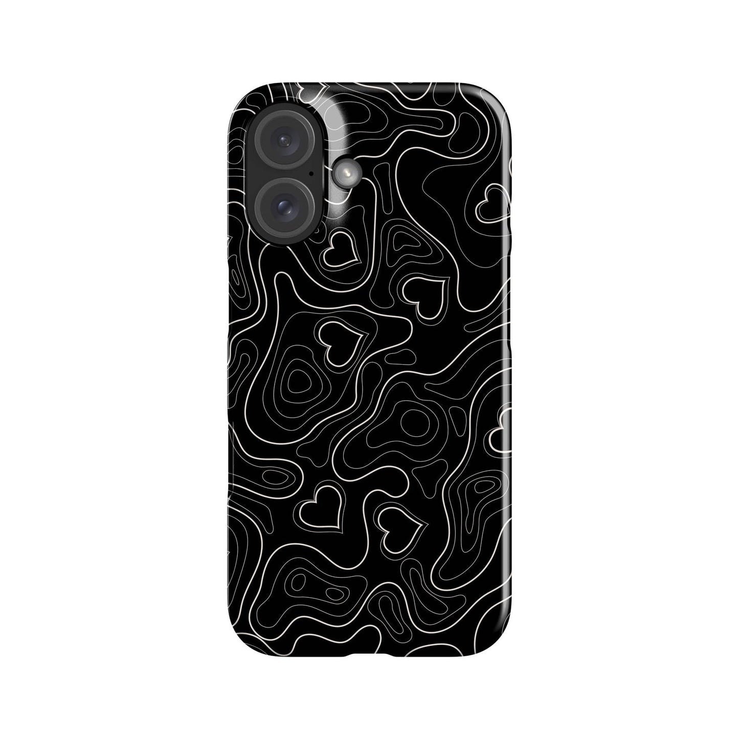 Love Topographic Phone Case