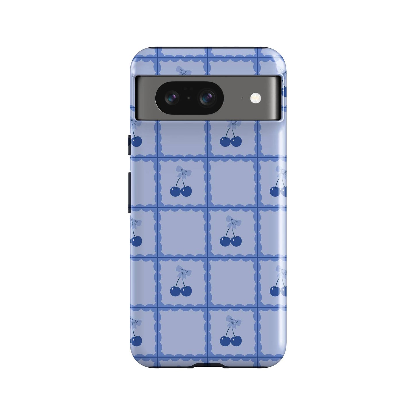 Blue Cherry Checkers Phone Case