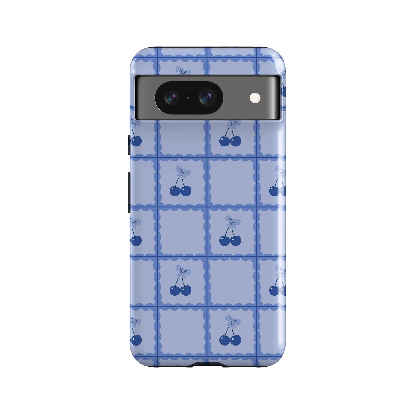 Blue Cherry Checkers Phone Case