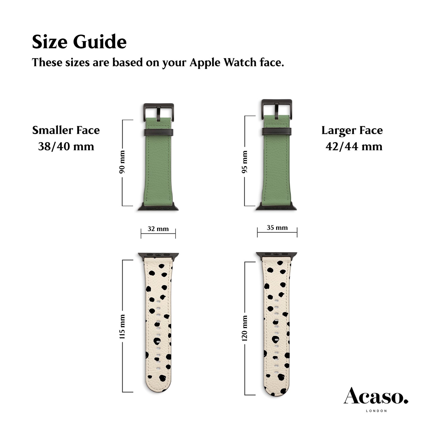 a picture of a watch strap size guide