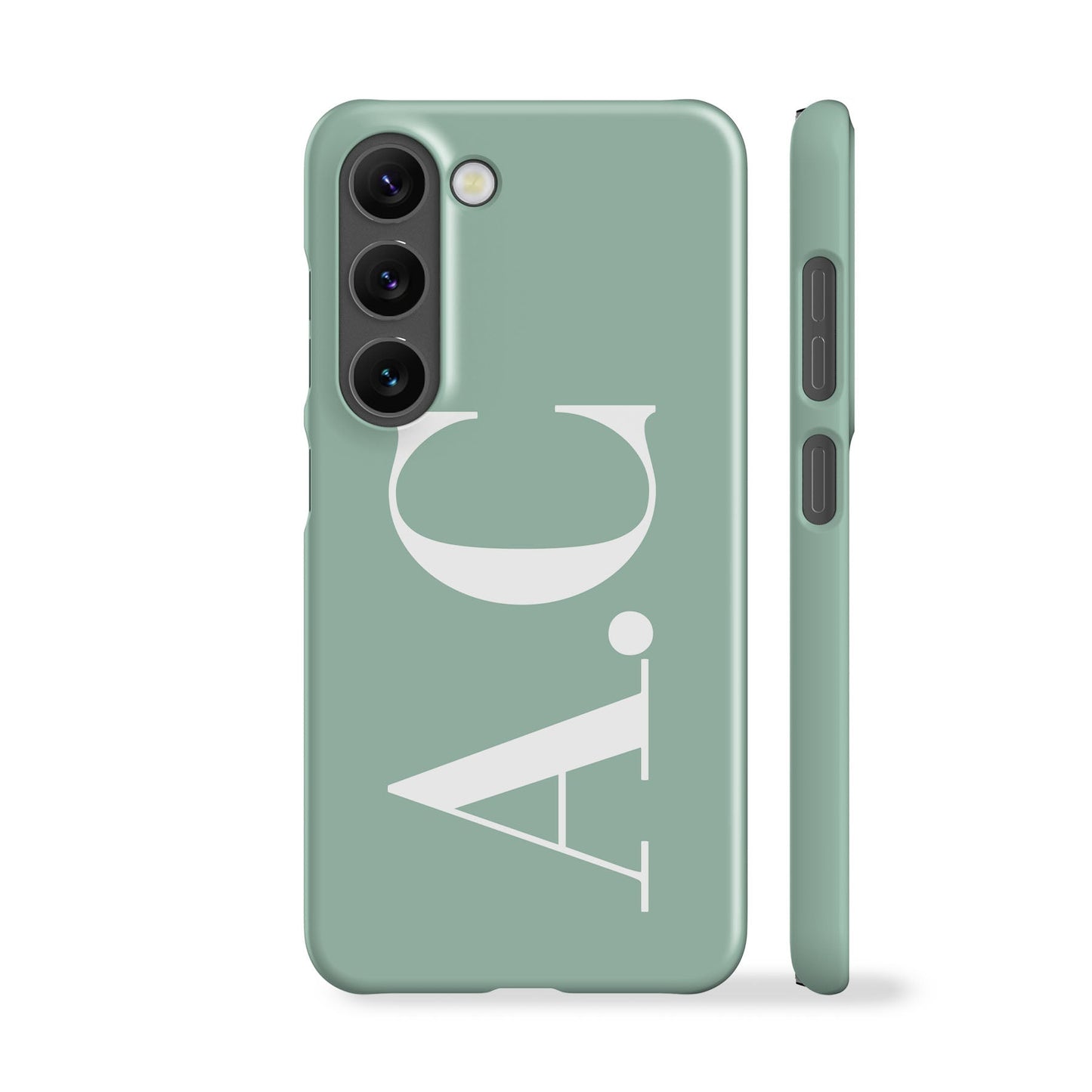 Custom Initials Lily Green Phone Case