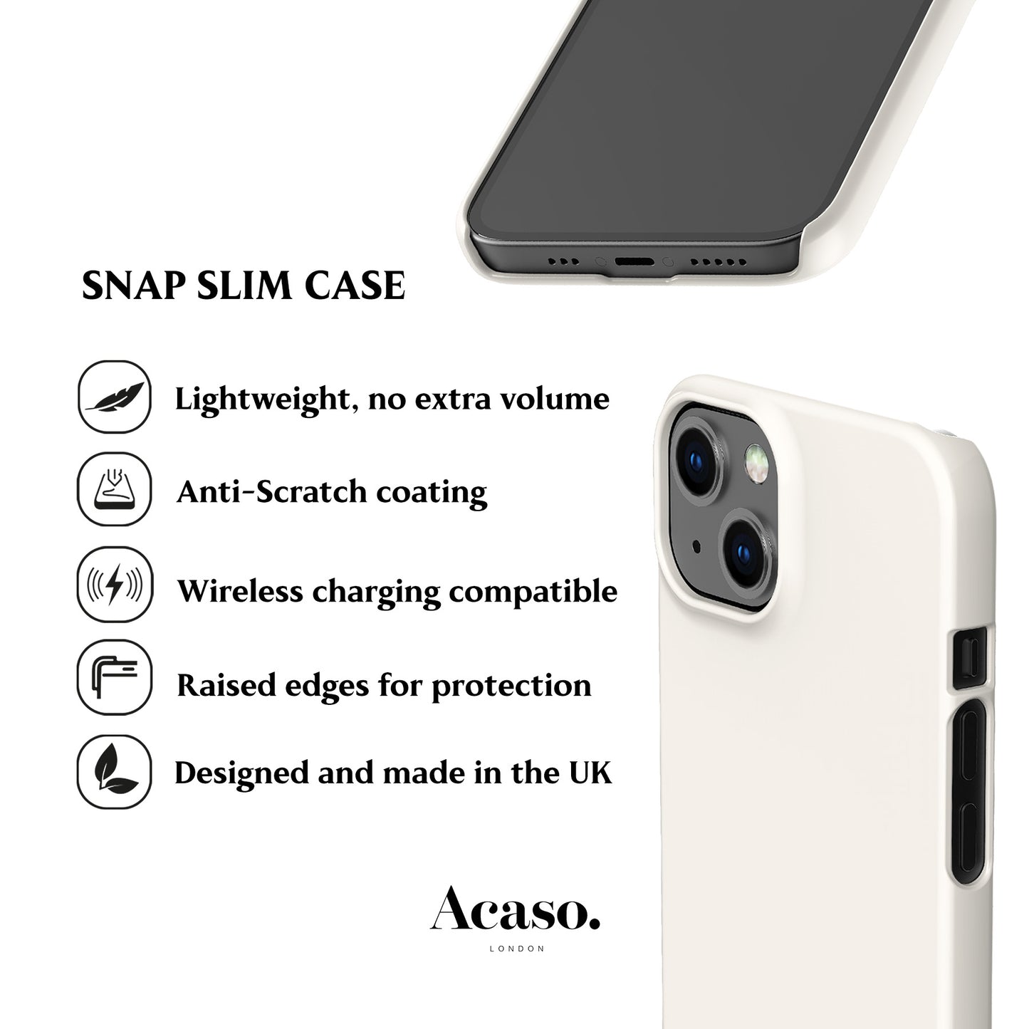 Custom Initials Ivory Phone Case