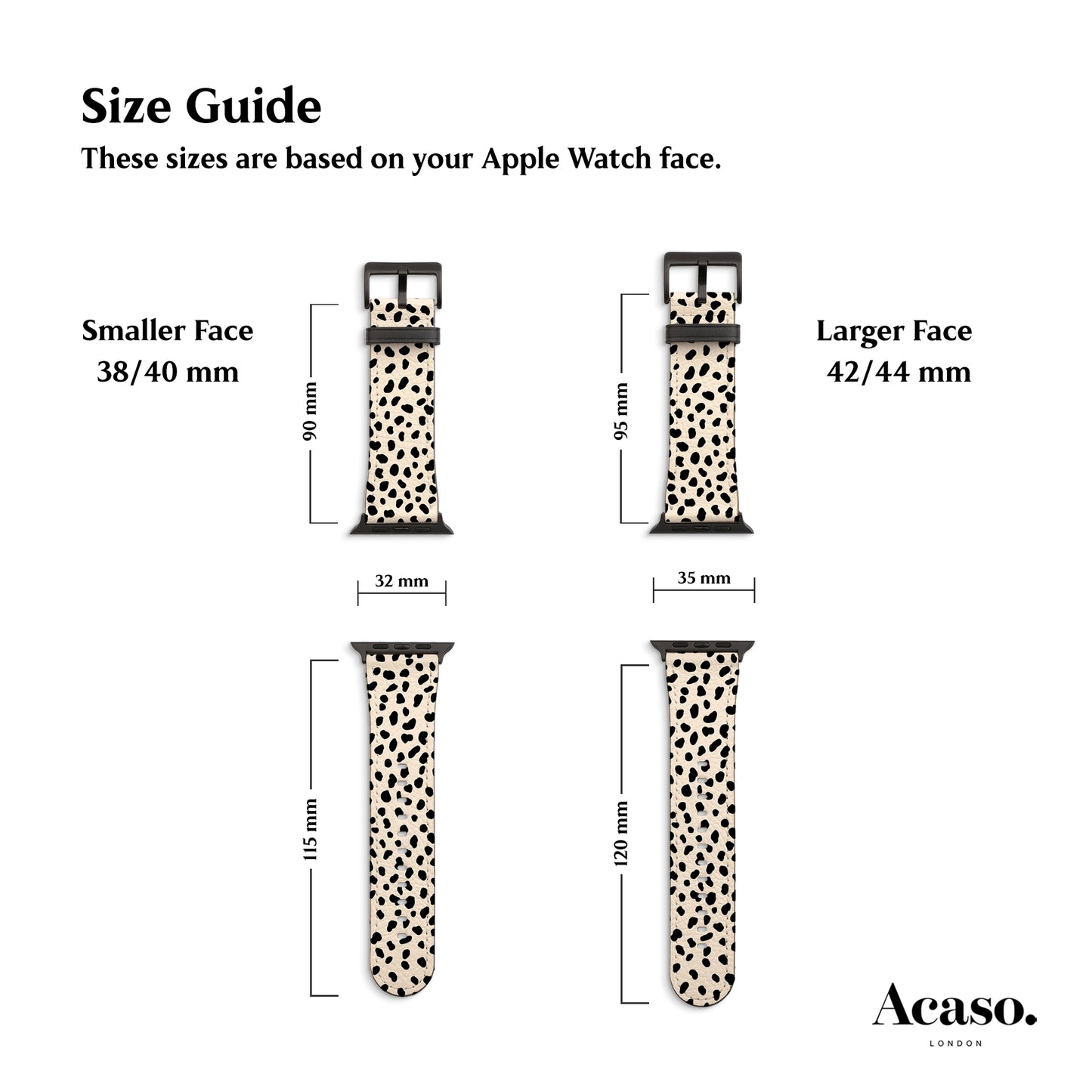 the size guide for the apple watch