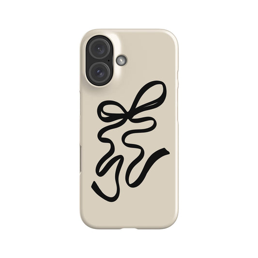 Cream Ribbon Phone Case