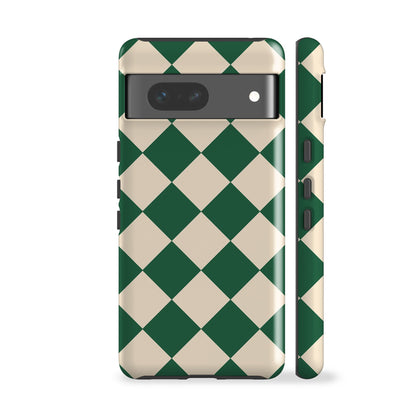 Green Checkerboard Phone Case