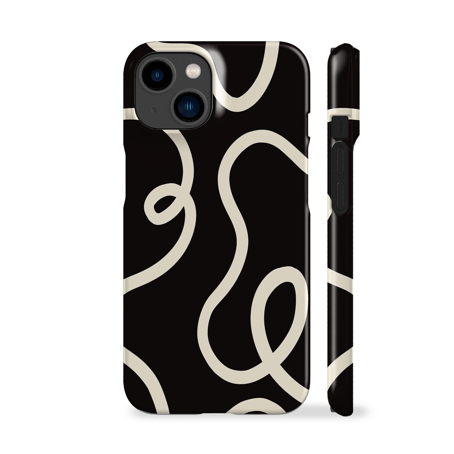 Ink Lines Black Phone Case