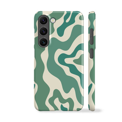 Abstract Wavy Green Phone Case