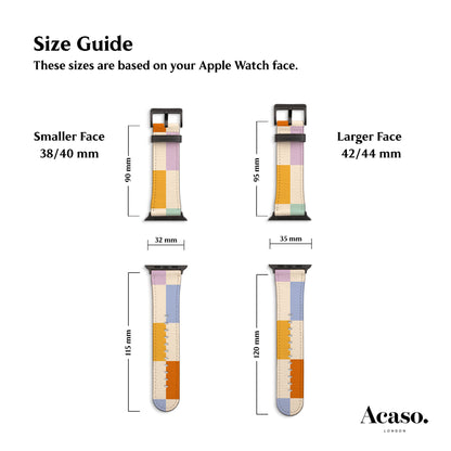 the size guide for a watch face