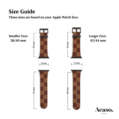 a picture of a watch face size guide