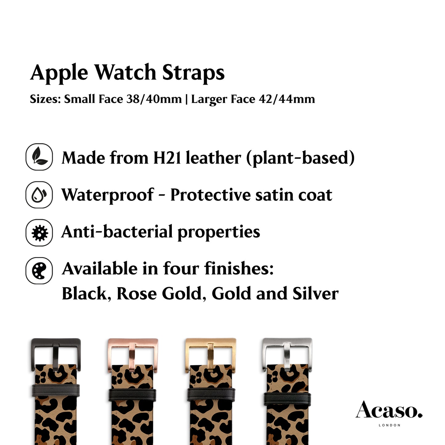 the apple watch strap features a leopard print pattern