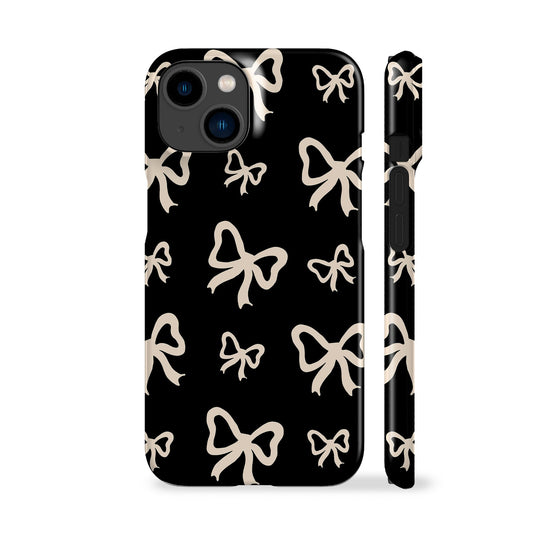 Black Cream Bows Phone Case