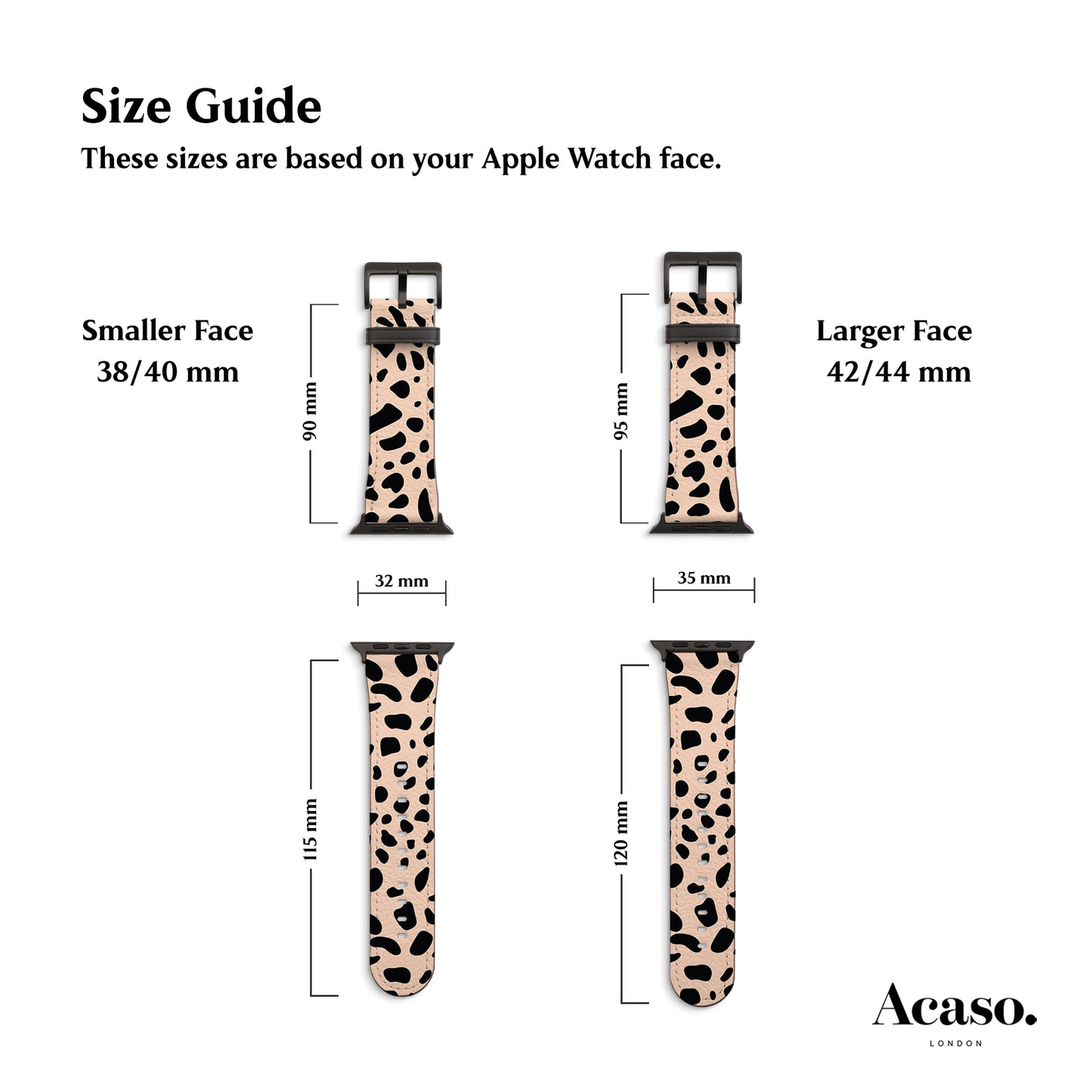 the size guide for the apple watch