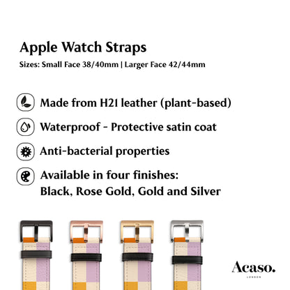 the apple watch straps are different colors and sizes