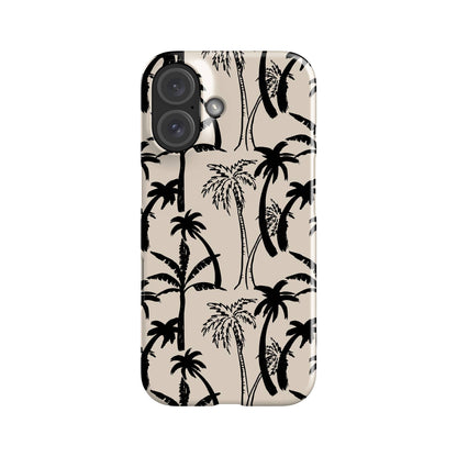 Black Mallorca Palm Trees Phone Case