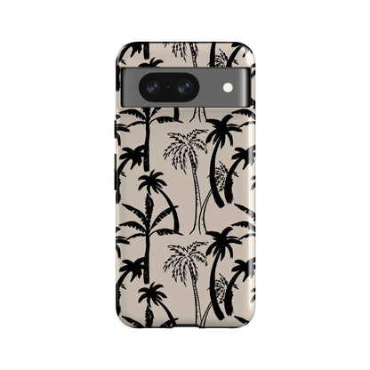 Black Mallorca Palm Trees Phone Case