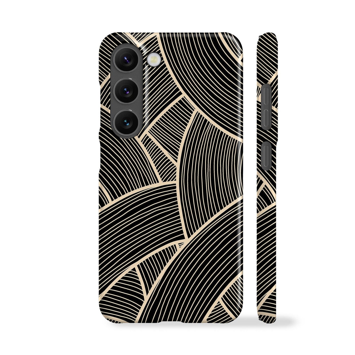 Japanese Line Art Black Phone Case