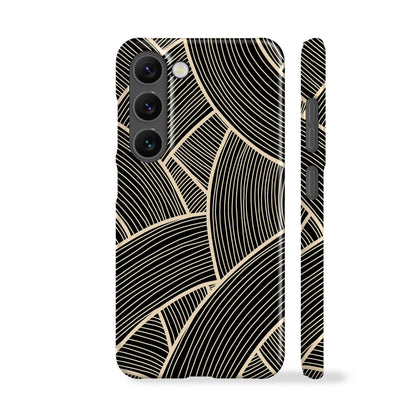 Japanese Line Art Black Phone Case