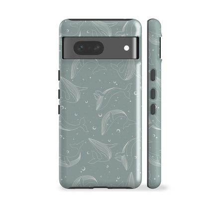 Cosmic Whales Mint Phone Case