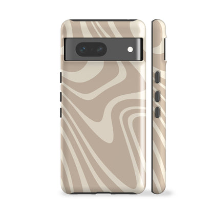 Beige Waves Phone Case