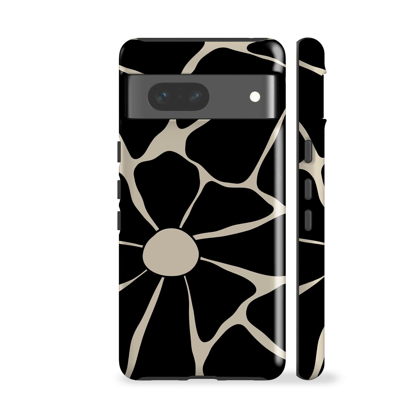 Disco Flowers Black Phone Case