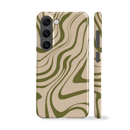 Olive Swirl Pattern Phone Case