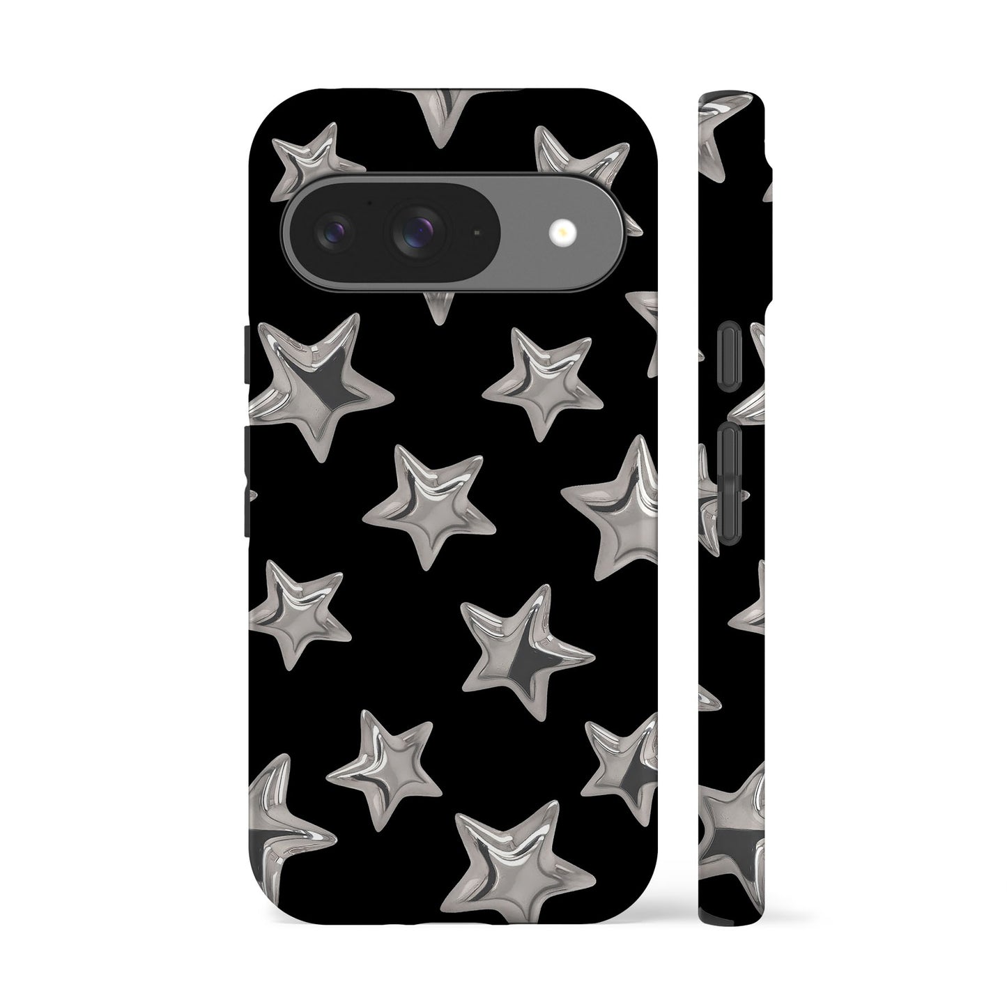 3D Stars Black Phone Case