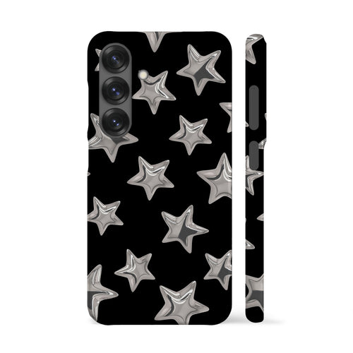 3D Stars Black Phone Case