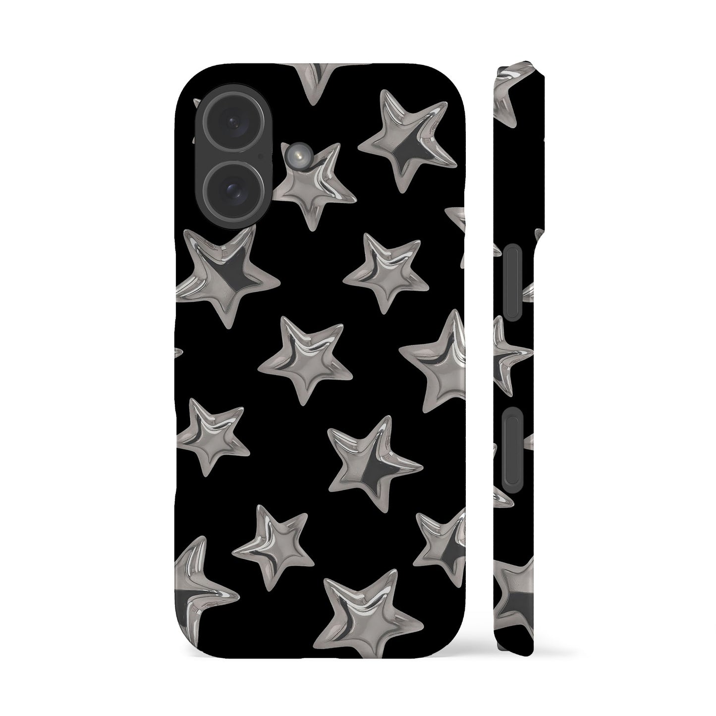 3D Stars Black Phone Case