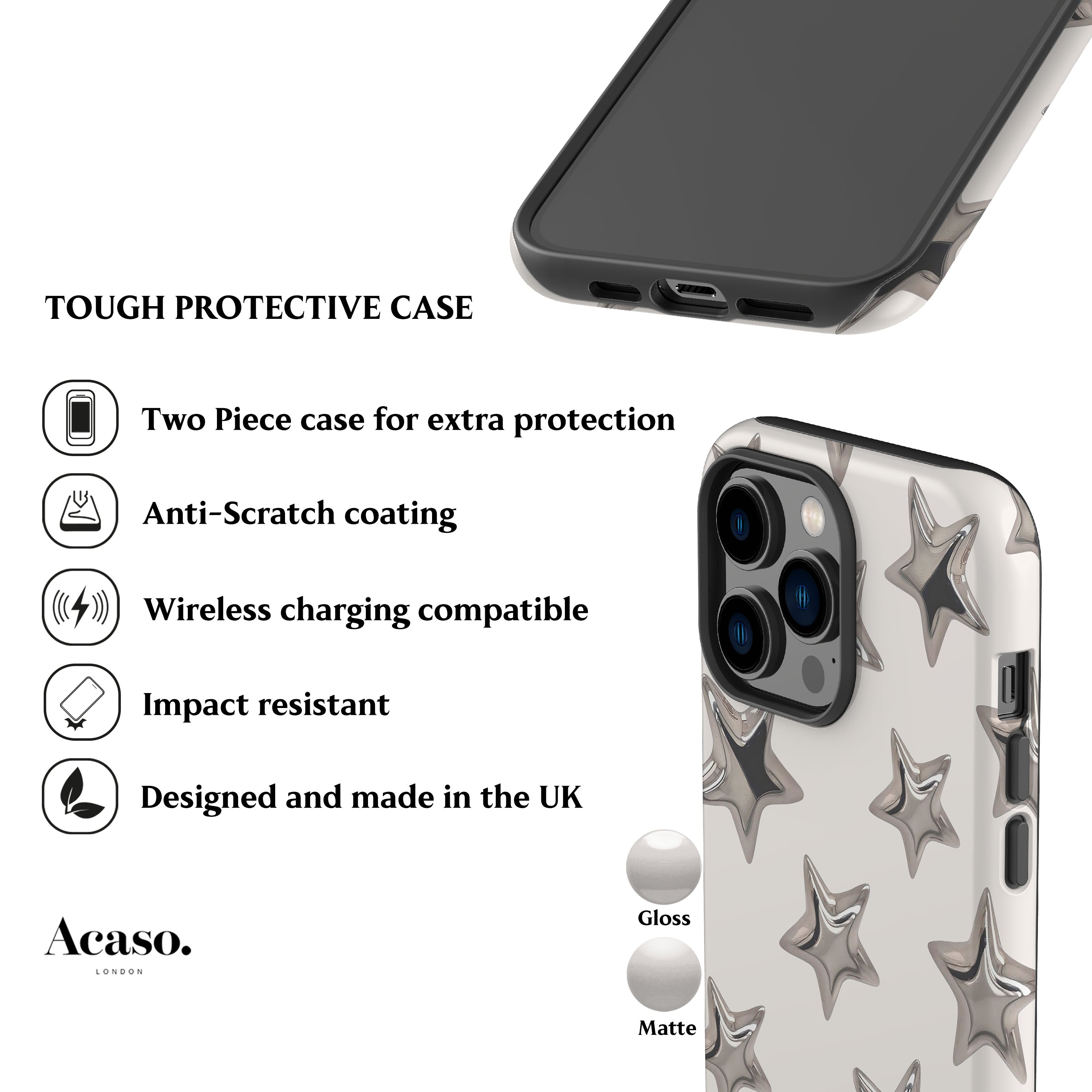 3D Stars Phone Case