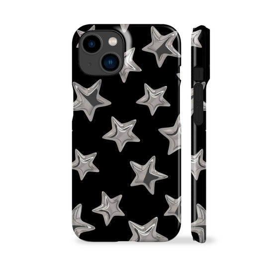3D Stars Black Phone Case