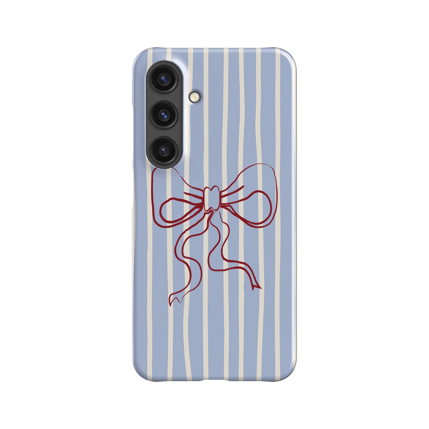 Striped Bow Blue Phone Case