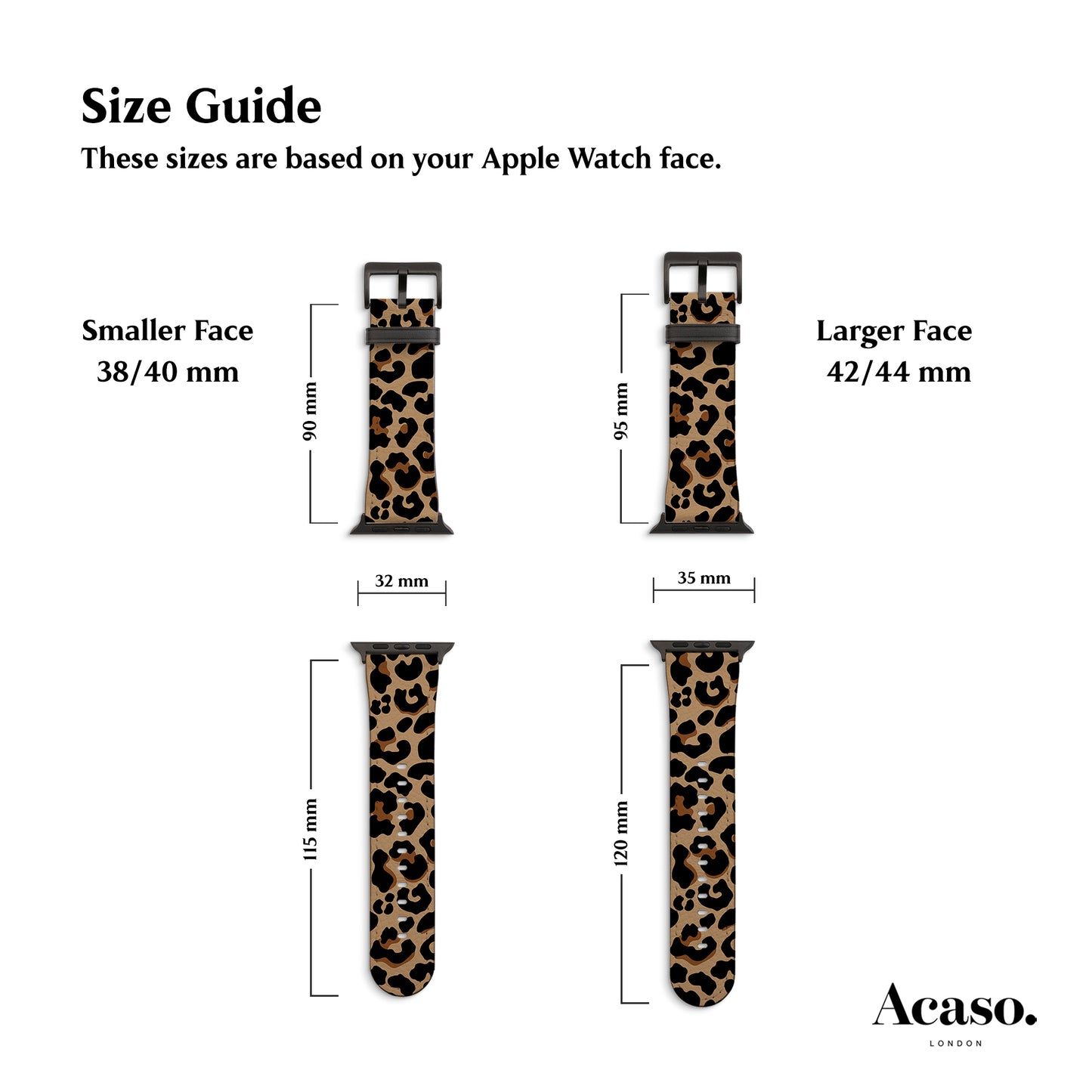 the size guide for the apple watch