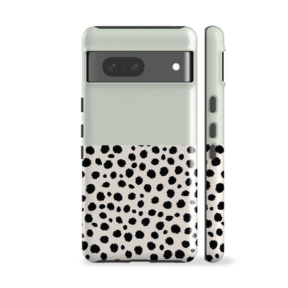 Geo Cheetah Dots Mint Phone Case