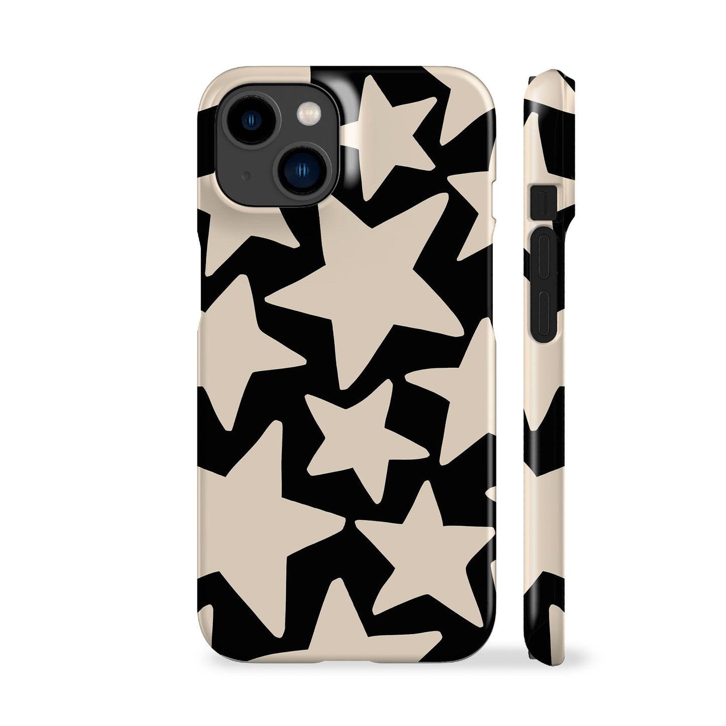 Wonky Stars Black Phone Case