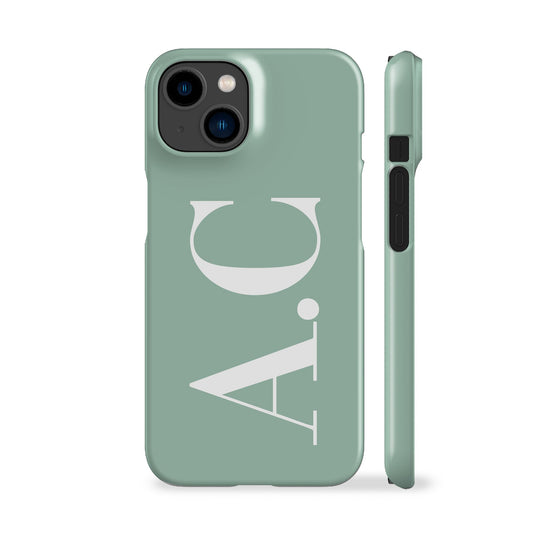 Custom Initials Lily Green Phone Case