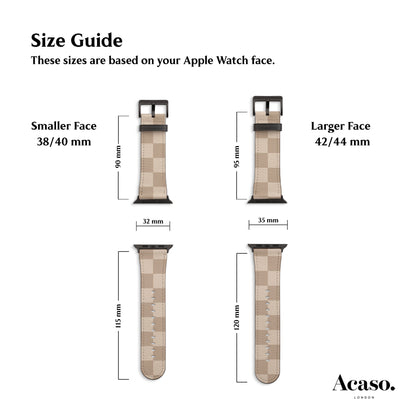 a diagram of a watch strap with measurements